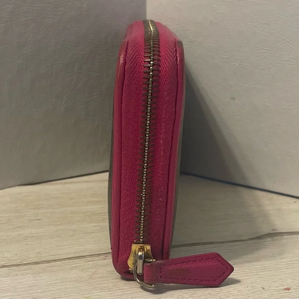 Fendi Zucca Pink Monogram Zip Around Wallet - Picture 4 of 5
